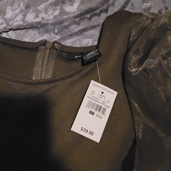 Ashley Stewart olive green Blouse - Picture 4 of 5